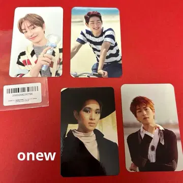 onew 트레이딩 카드 4장 보관만 SHINee 온유