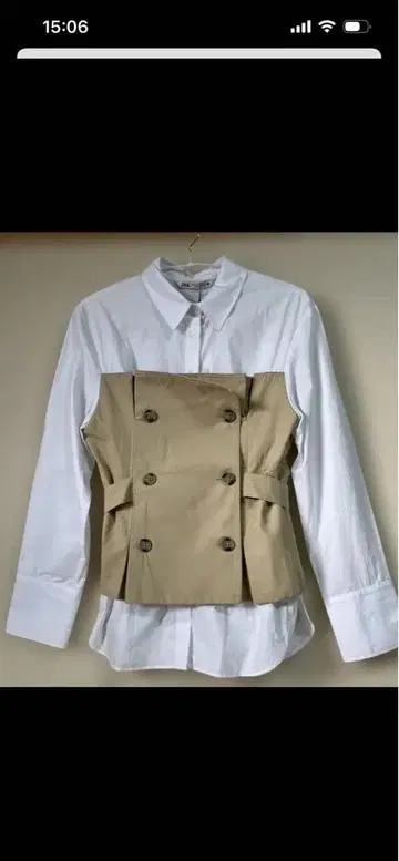ZARA 더블 브레스트 뷔스티에 셔츠 미사용 새상품
