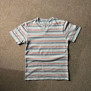 Eddie Bauer 멀티 보더 키 넥 T셔츠 헨리
