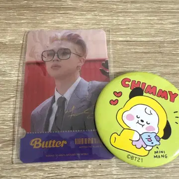 BT21 CHIMMY 캔뱃지 & 카드
