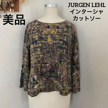 새상품급 JURGEN LEHL 인터샤 편직 티셔츠 반프 풀오버