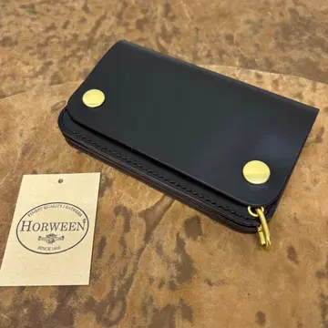 크롬 엑셀 트래커 지갑 미들 블랙 브라운 3층 Horween