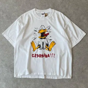 00s 오리 애니멀T셔츠 빈티지 구제 의류 크롭 체르니나 동물 새