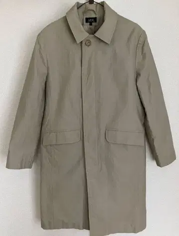 A.P.C. 코튼 100% 스텐카라 코트 카키 베이지 2