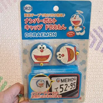 도라에몽 넘버 볼트 캡 자동차 용품 자동차 장식 DR28 플레이트