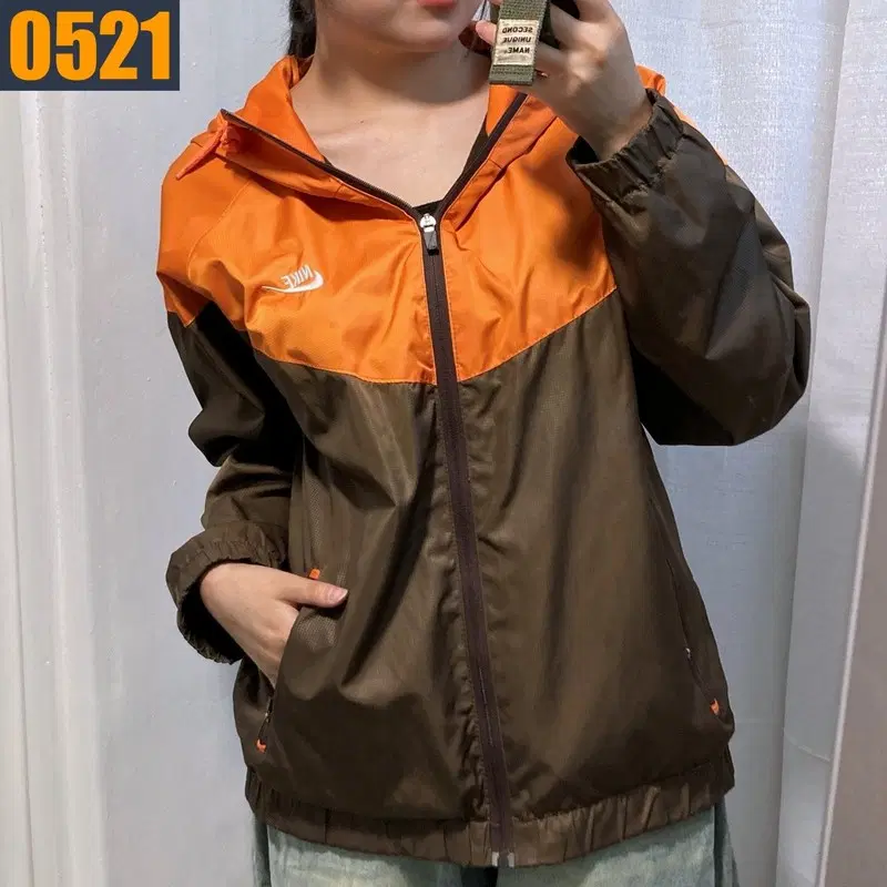 95 NIKE ナイキ オレンジ＆チョコブラウン風防アウター