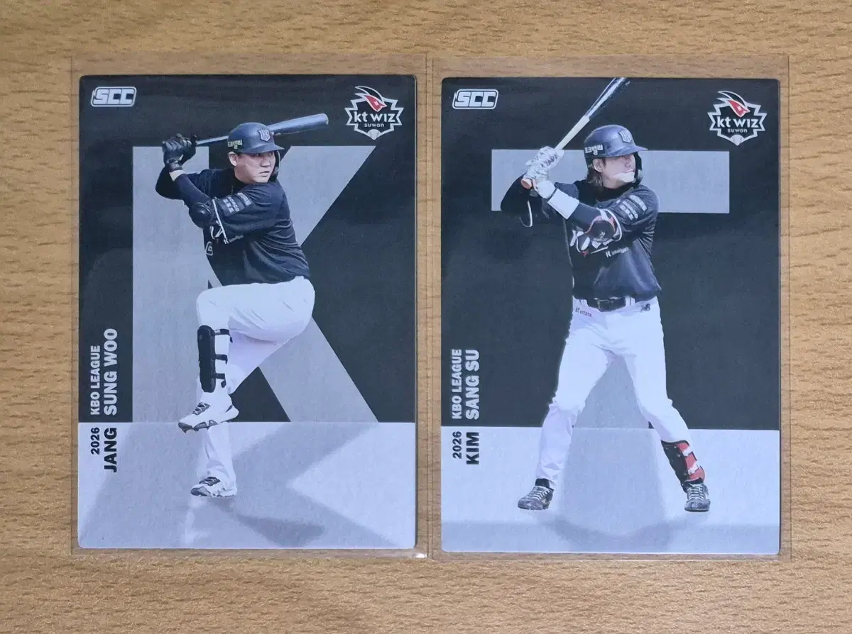 2026 SCC KBO 오피셜 KT 장성우, 김상수 알파벳카드 2장랏