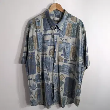 80's Euro Vintage 반팔 셔츠 canda