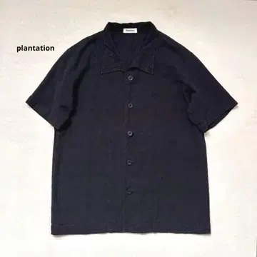 plantation 플랜테이션 2way 반팔 셔츠 블랙 도트