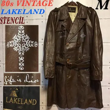 [ USA제 ] 80s LAKELAND 가죽 커스텀 스텐실 M 레어