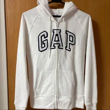 GAP 화이트 후드 부착 풀 집업 후드티 XS 최종 가격 인하