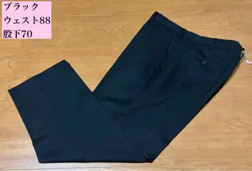 스트레치 울 팬츠 유니클로 W88 L70 블랙