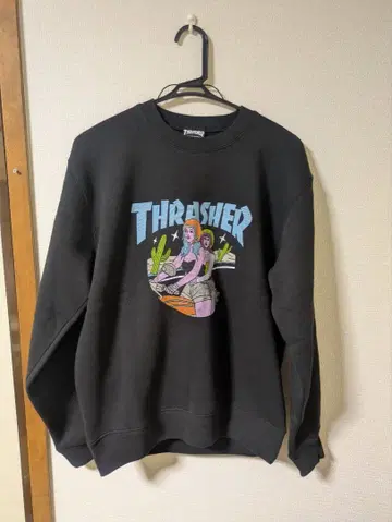 THRASHER BABES 맨투맨 블랙 M 사이즈