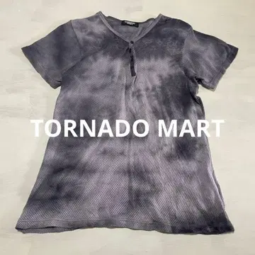 TORNADO MART 토네이도 마트 타이 다이 메쉬 헨리넥 T셔츠