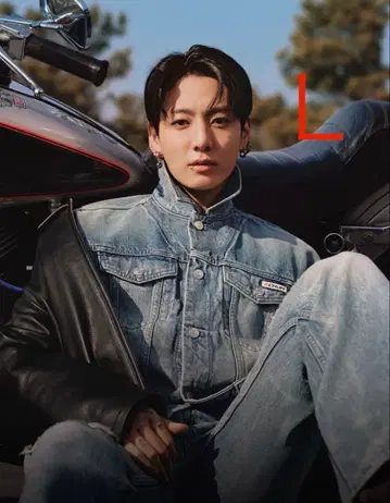 정국 데님 자켓 캘빈클라인