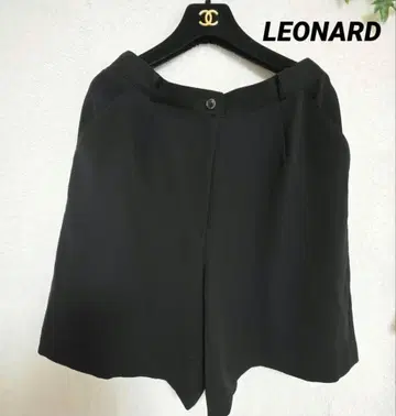 LEONARD 레오나르 블랙 큐롯 스커트 새상품급 블랙 로고 73