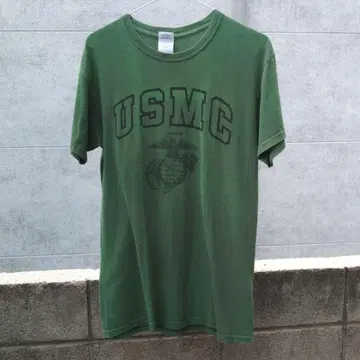 USMC 그린 컬러 T셔츠 GILDAN 미국 해병대 T셔츠 밀리터리