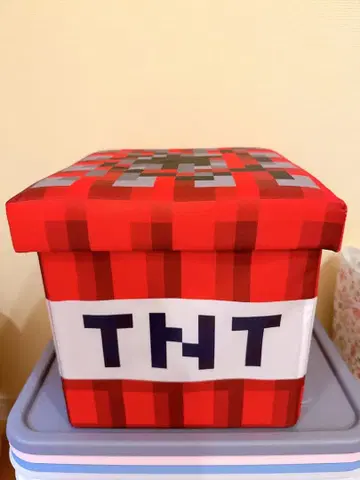 마인크래프트 Minecraft 수납 스툴 TNT 케이스 의자