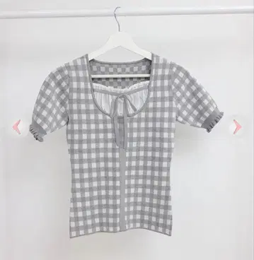 허니뮤우 깅엄 체크 상의 HONEYMEW