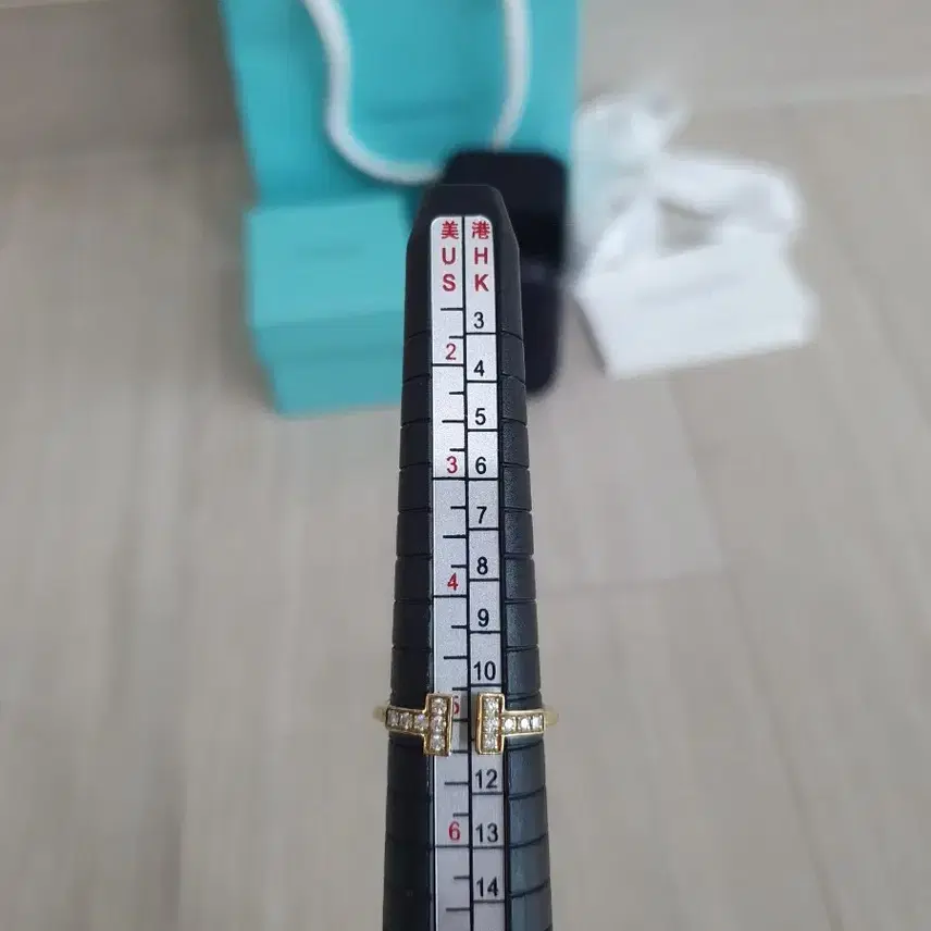 티파니앤코 정품 T와이어링 옐로우골드 풀다이아 US5호 사진 4