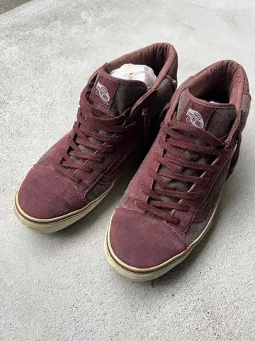 VANS Alva Mid 스니커즈 버건디 US9.5