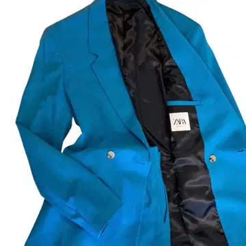 ZARA 셋업 수트 파랑 오버 사이즈 블루 EUR44 남성용