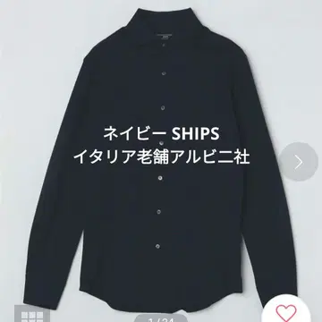 SHIPS 알비니 M 사이즈 네이비 셔츠