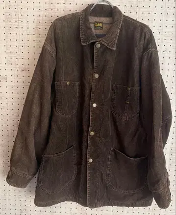 70s Lee 코듀로이 커버올 브라운 XL