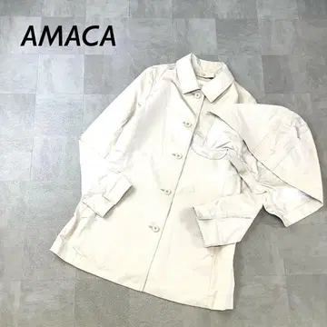 AMACA 3WAY 나일론 코트 미들 기장 라이트 그레이지