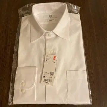 유니클로 슈퍼 논아이론 슬림 셔츠 레귤러 카라 긴팔 M