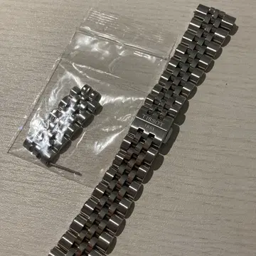 티쏘 정품 벨트 1853 약 21mm 실버 레어 새상품급
