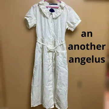 an another angelus 롱 원피스 옷깃 레이스 아이보리