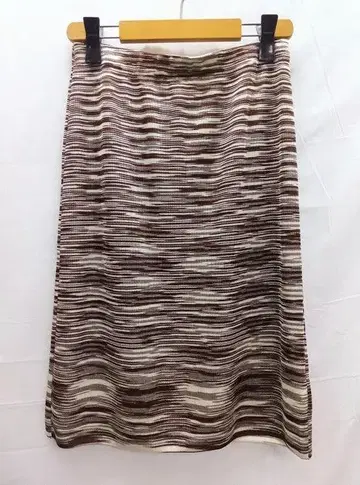 MISSONI 미쏘니 브라운 계열 보더 타이트 스커트