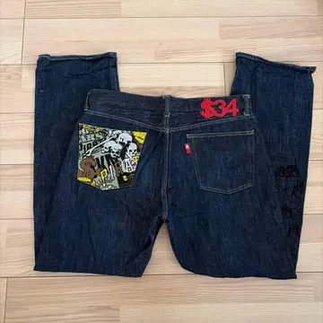 swagger 스와거 파이리츠 카모 Pirates 데님 팬츠 34