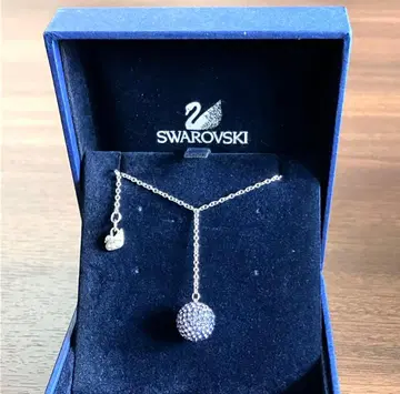 SWAROVSKI 스와로브스키 목걸이 공 파베 퍼플 블루