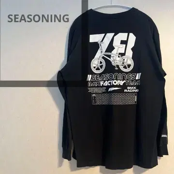 SEASONING BMX 백 프린트 긴팔 롱티