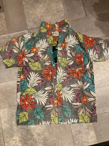 Hula Lani Hawaii 알로하 셔츠 보태니컬 무늬 L 사이즈