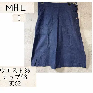 MHL. 마가렛호웰 [일본제] 데님풍 A라인 스커트 S사이즈 7호 상당
