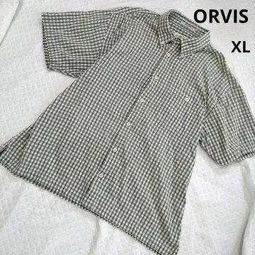 ORVIS XL 체크 무늬 반팔 셔츠