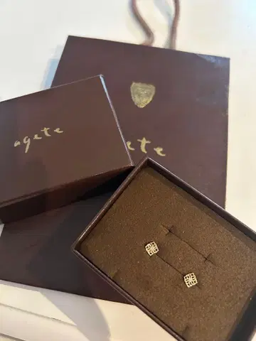 미사용 새상품 agete K10 다이아몬드 귀걸이