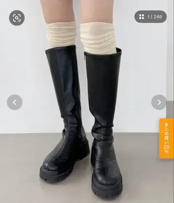 Heather 롱 부츠 블랙 S 사이즈