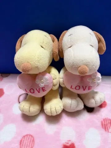 스누피 봉제 인형 2개 세트