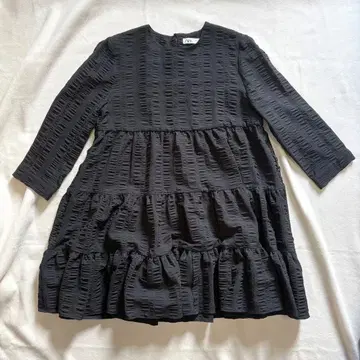 ZARA 자라 티어드 원피스 블랙 M 사이즈