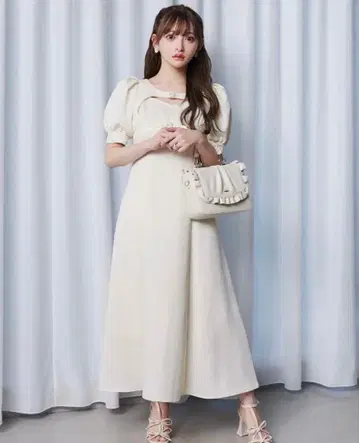 EATME 더블 벨트 디자인 원피스 화이트 S 사이즈