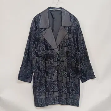 주비앙/80s/90s/빈티지/가죽 자켓/천연 가죽/기하학 패턴