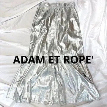 새상품급 ADAM ET ROPE' 메탈릭 실버 롱 기장 깔끔한 S