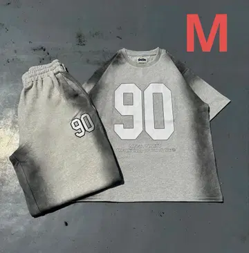 90 넘버링 스프레이 스웨트 셋업