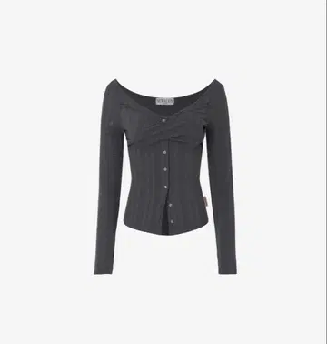 newarlin Rosie twist button Top 차콜