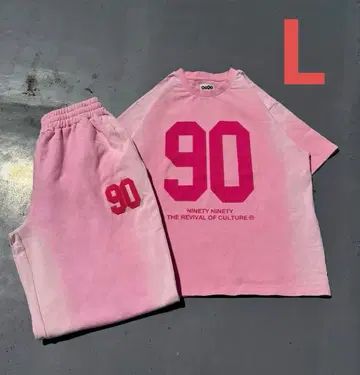 90 넘버링 스프레이 스웨트 셋업