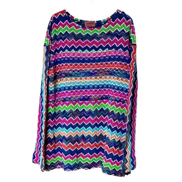 MISSONI 오렌지 택 멀티 컬러 지그재그 니트 이탈리아제 51
